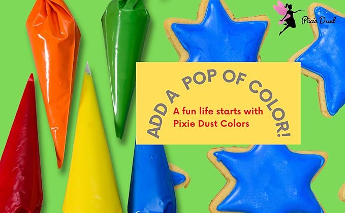 All-Natural Food Coloring Powder set. Colors: Red, Yellow, Blue, Green. Dye-Free/Plant-Based/Non-Carmine/Non annatto/FLAVORLESS by PIXIE DUST (Medium .17 oz Each Color .68 oz/20 gr Total)