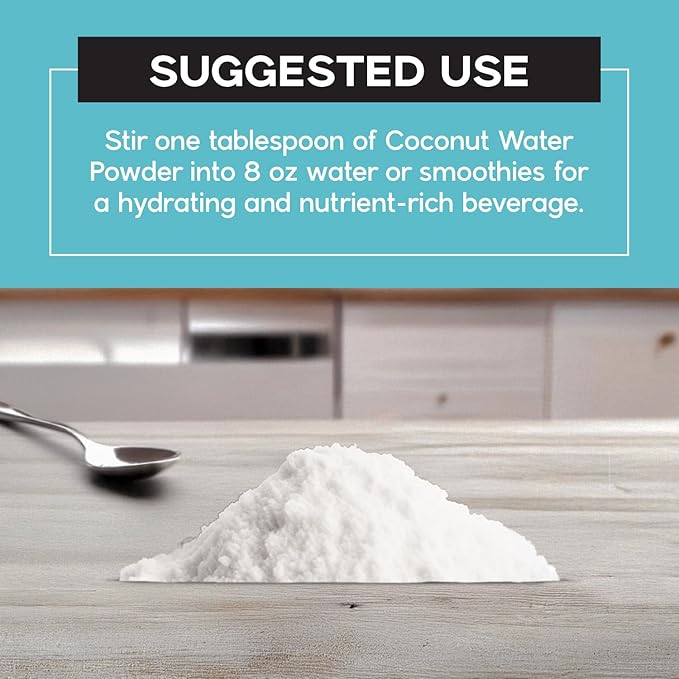 Dolce Superfoods Coconut Water Powder, Natural Electrolyte Powder for Daily Hydration & Wellness, Powdered Coconut Water with Potassium, Sodium, & Magnesium, 1lb