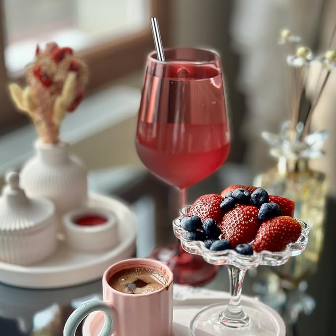 10 Pack 4.7 Inch Short Metal Cocktail Straws Reusable Stainless Steel Straws Drinking Straws Steel Straws Drinking with Cleaning Brush for Coffee Mugs, Small Glasses or Cups