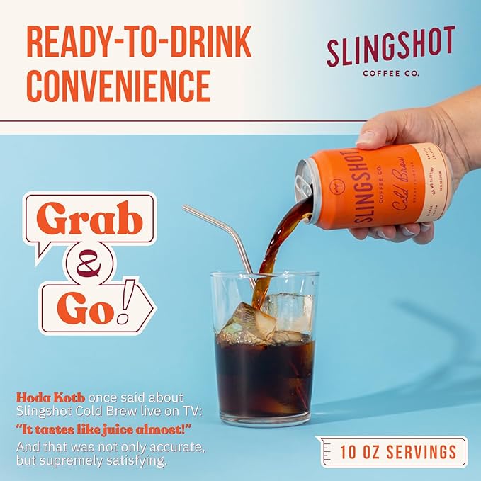 Organic Cold Brew Coffee, 12-Pack – Single Origin Ethiopian, Ready-to-Drink Cans (10 oz Each), Smooth & Fruity Flavor with Citrus, Cacao, and Stone Fruit Notes, 12 Pack