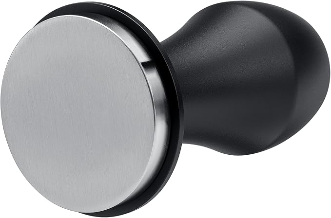 Normcore 49mm Coffee Tamper V4.1 with Click Sound Feedback, Spring Loaded Tamper With Stainless Steel Flat Base, Compatible with 49mm Espresso Machine Portafilter, Black