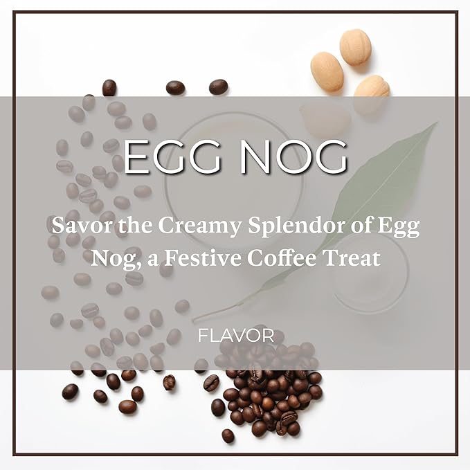 San Diego Coffee Egg Nog, Medium Roast, Whole Bean Coffee, 16-Ounce Bags (Pack of 2) Café en grano tostado