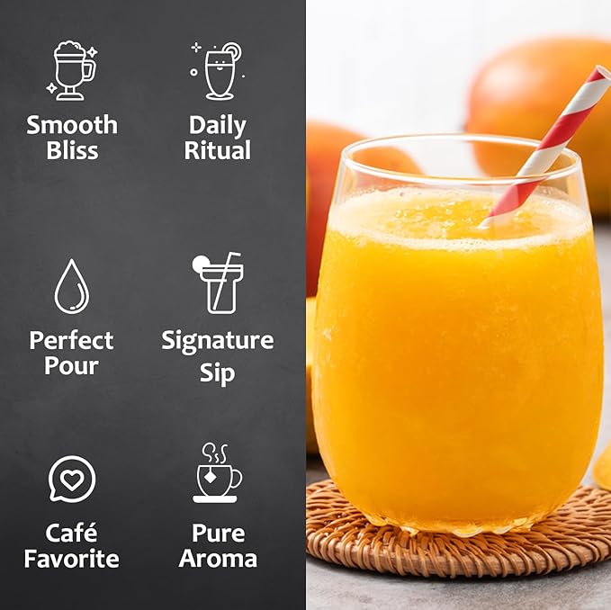 Syruvia Sugar-Free Mango Syrup, Flavored Syrup for Drinks, Cocktails, Lemonades, Iced Teas, and Desserts – 25.4 fl oz