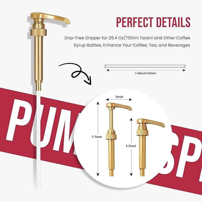 Jimoco Barista Bundle – Jimoco® Syrup Pump + Torani® Cherry Syrup, 25.4 oz