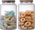 Vacuum Coffee Canister Glass Food Storage Jars With Airtight Lids Borosilicate Glass Coffee Canister Container for Coffee Beans & Grounds Tea Sugar Spices Kitchen (94oz(2800ml)-B-2pack)
