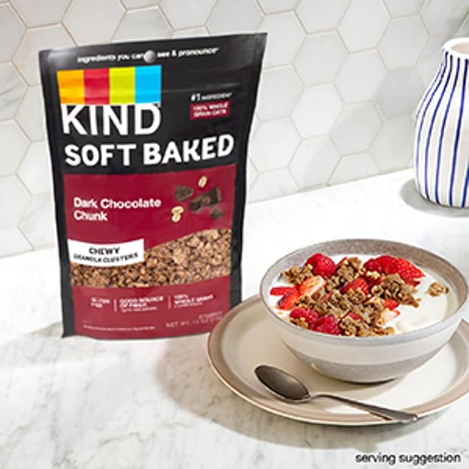 KIND Soft Baked Granola, Dark Chocolate Chunk, 11 oz bag (Pack of 2)