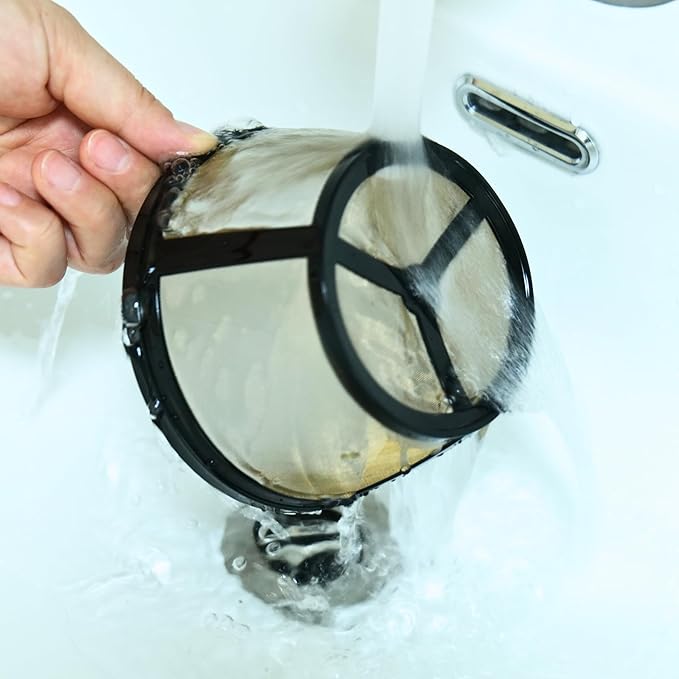 Reusable Coffee Filters for 4-6 Cup Coffee Makers - BPA Free, Fits Mr. Coffee, Black+Decker, Walmart Mainstays & Most 4-6 Cup Basket-Style Brewers (1-Pack)