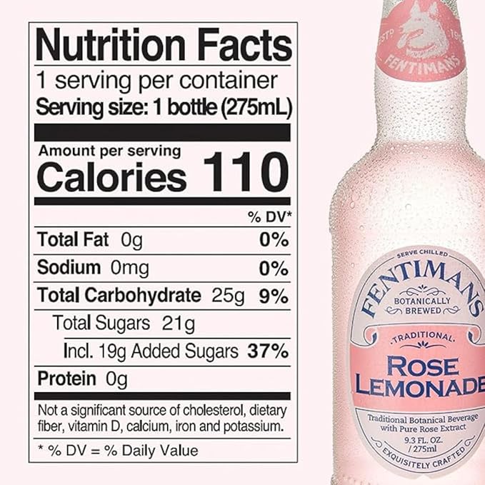 Fentimans Sparkling Variety Pack (Rose Lemonade, Sparkling Lemonade, Ginger Beer) - Tonic Water, Craft Soda, Perfect Mixers, Natural Ingredients, Botanically Brewed - 4 of Each, 9.3 Fl Oz (Case of 12)