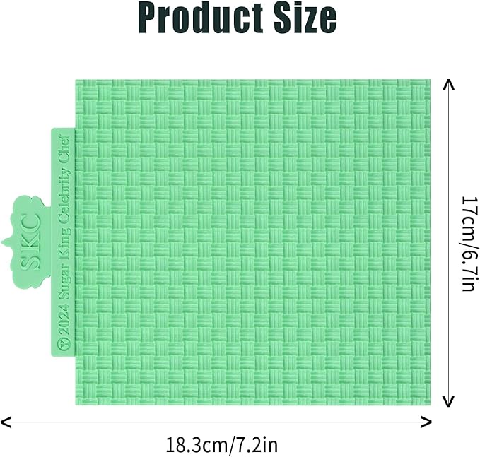 KALAIEN Sweater Texture Fondant Impression Mats Knit Fondant Embosser Texture Mats for Clay Cake Decorating Fondant Molds 1Pcs(Style 2)