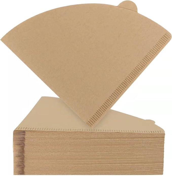 Coffee Filters, Size 02 Unbleached Cone Filters, 200 Count Disposable Natural Paper Filters 2-4 Cup, 02 Cone For Pour Over and Drip Coffee Maker