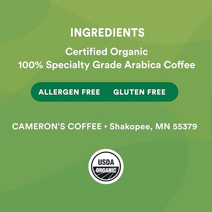 Cameron's Coffee Roasted Whole Bean Coffee, Organic Espresso, 28 Ounce