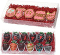 RomanticBaking 50PCS 12x5x2 Inches Clear Cookie Boxes Strawberry & Macaron Gift Boxes for Party Favors