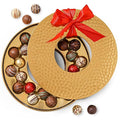 Christmas Chocolate Gift Basket Wreath Tin – Festive Truffle Box for Men Women Families Corporate –Bonnie and Pop