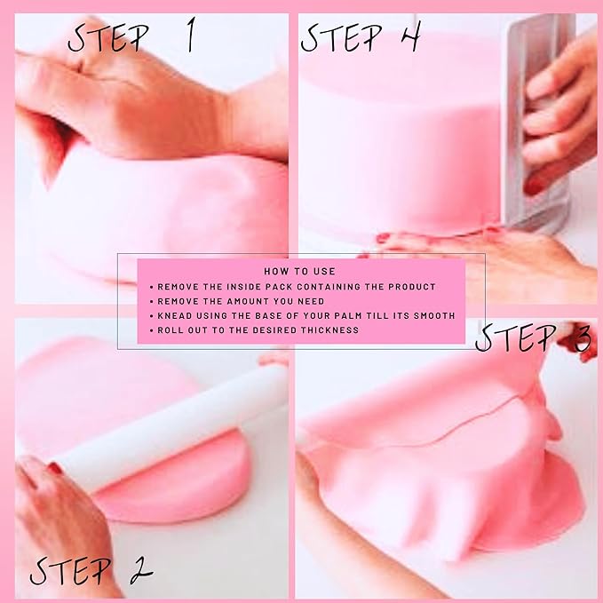 Confect Old Rose Pink Fondant for Cake Decorating Fondant, Smooth & Pliable Icing for Cakes, Cupcakes & Sugarcraft | Vegan, Gluten-Free, Nut-Free, Palm Oil-Free – 8.8 Oz