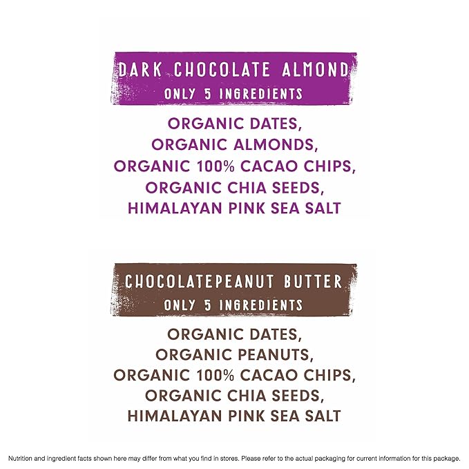 JONESBAR Organic Plant Based Protein Bars | Chocolate Lovers Pack | Fruit & Nut Bar, Kosher, Gluten Free, Breakfast Bars, School Snacks, Vegan Snack & Healthy Snacks for Adults and Kids (Pack of 12)