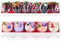 25 Pack 12 x 2.8 x 2.4 Inches Strawberry Boxes with Clear Lids,Long Macaron Boxes Gift Boxes For Cookies,Truffle,Cocoa Bombs,Chocolate