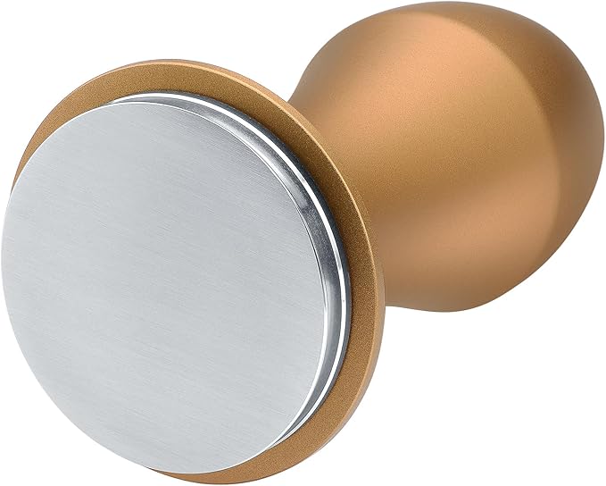 Normcore 53.3mm Spring Loaded Coffee Tamper V4.1 with Click Feedback, Flat Base Espresso Tamper Compatible with Breville Sage 54mm Portafilters, Bronze