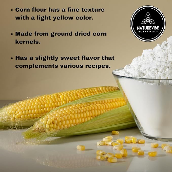 Naturevibe Botanicals Corn Starch 5lb Premium Quality | Used for Baking and as Thickener
