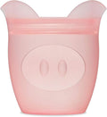 Zip Top Reusable 100% Silicone Baby + Kid Snack Containers - The only containers that stand up, stay open and zip shut! No Lids! Made in the USA - Pink Pig