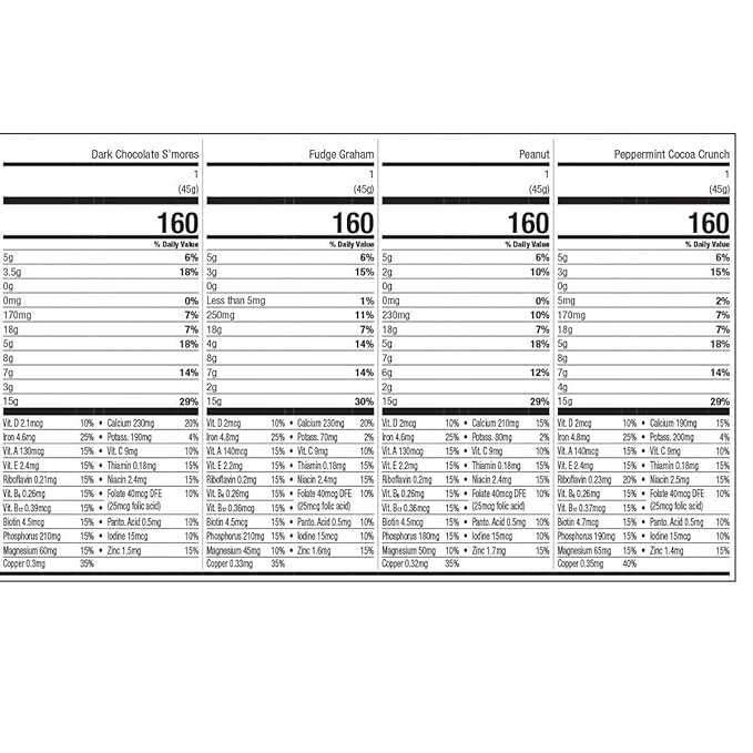WonderSlim Meal Replacement Protein Bar, Variety Pack, 15g Protein, 20 Vitamins & Minerals (7ct)
