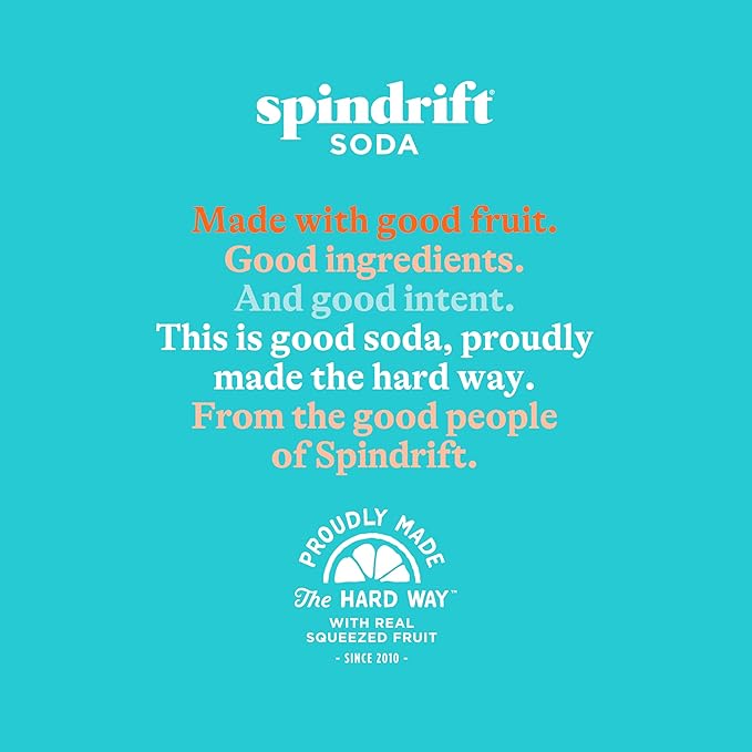 Spindrift Soda Variety Pack with Real Squeezed Fruit 12 Pack Case