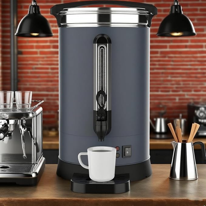 80 Cups Coffee Urn,12L Gallon Double Wall Commerical Coffee Maker for Buffet Catering Wedding Gathering,Large Capacity Hot Coffee Dispenser,Stainless Steel Hot Water Urn