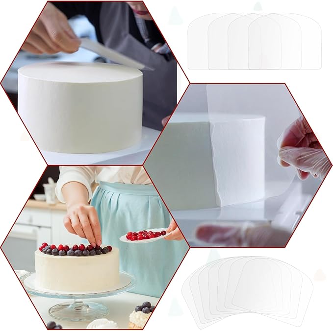 15 Pcs Transparent Cake Cream Scraper Plastic Cake Scraper Smoother Flexible Cake Smoother for Icing Fondant Smoother for DIY Kitchen Bakery Baking Cake Bread Pastry Decorating Supplies