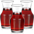 3 Pack Single Serving Wine Carafe Glass Small Mini Carafe Individual Wine Refill Decanter for Dinner Parties Tastings Bars Restaurants (6.5 oz)
