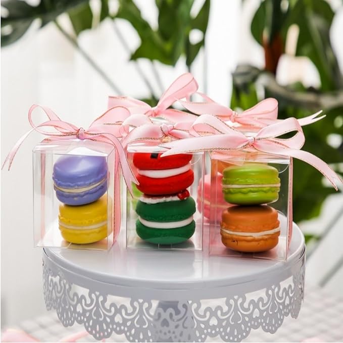 50Pack 2" x 2" x 2" Clear Gift Boxes Macaron Boxes Small Gift Boxes Golf Chocolate Boxes Smores Box Chocolate Bomb Box Birthday Wedding Party Favor