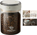 Coffee Canister with Premium Glass - Airtight Coffee Container with One-Way CO2 Valve and Freshness Tracker, Perfect for Coffee Bean Storage,(37 oz / 1100ml)