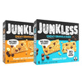 JUNKLESS Chewy Granola Bars Twin Pack – Chocolate Chip & Peanut Butter Chocolate Chip (12 Bars)–Less Sugar, Non-GMO, Gluten-Free, Wholesome Snack Bars for Kids & Adults, 2 Boxes