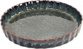 Ceramic Pie Pan Quiche Baking Dish, 11 Inch Round Ruffled Edge Au Gratin Baking Dishes, 1.4 Quart Non-Stick Pie Dish, Tart Pan, Pie Plate for Apple, Oven, Dishwasher and Microwave Safe