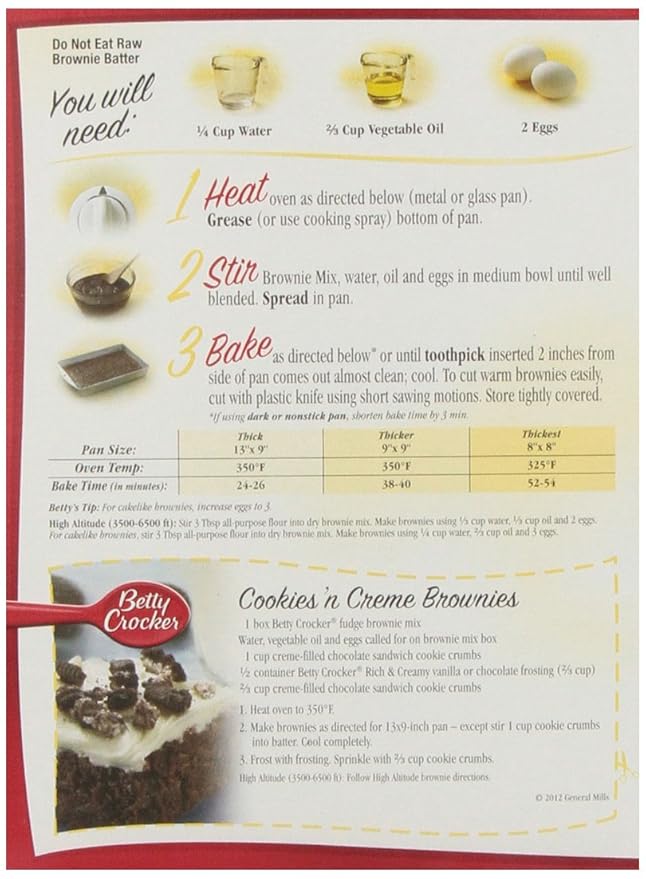 Betty Crocker Brownie Mix Fudge Family, 18.3-Ounce Boxes (Pack of 12)