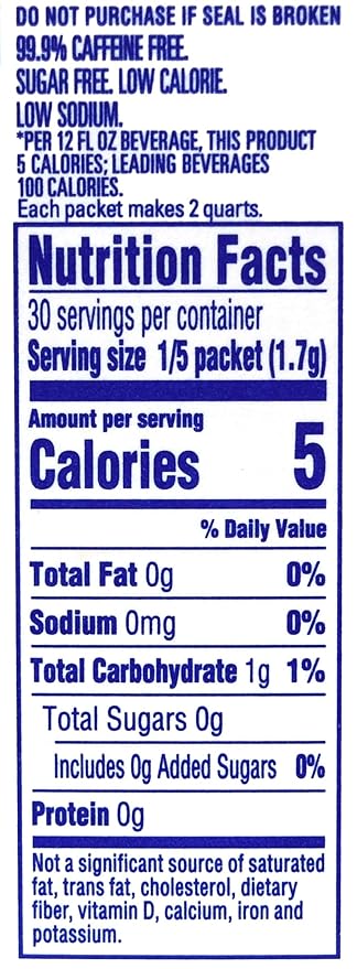 Crystal Light Lemon Decaf Iced Tea Natural Flavor Drink Mix, 12-Quart Canister (Pack of 2)