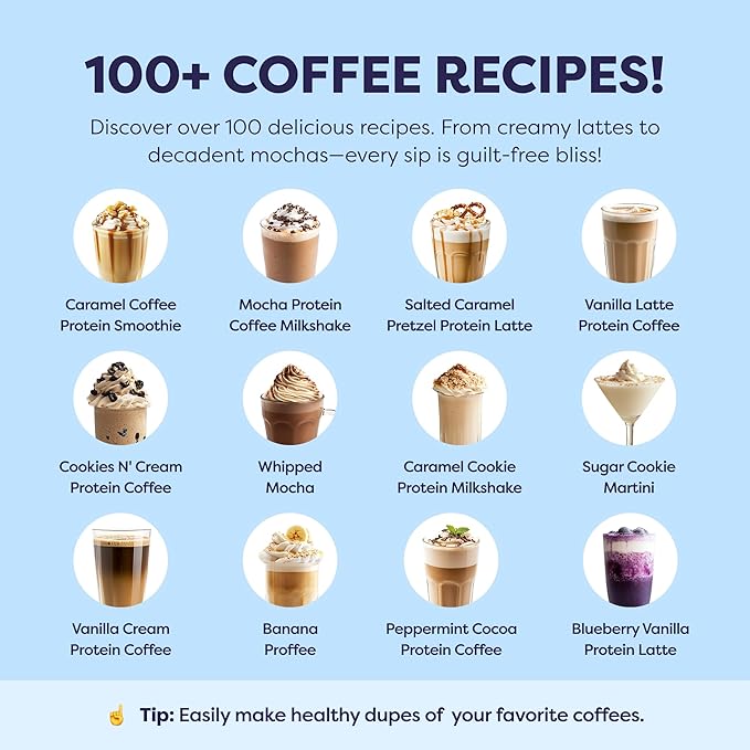 French Vanilla Protein Iced Coffee - Premium Whey Protein & Instant Iced Coffees - Natural Cold Brew Coffee - Zero Artificial Flavors & Sweeteners, 80 mg Caffeine, 0g of Sugar, 20 Servings