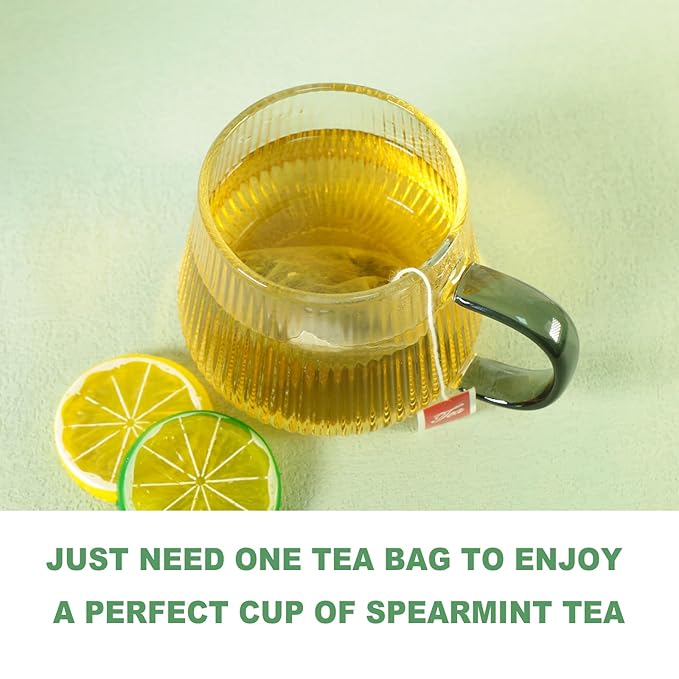 TEARELAE - Spearmint Tea - 1.5g x 50 Count - 100% Pure Spearmint Leaves - Non-GMO - Naturally Caffeine-free Herbal Tea - Support Digestion & Natural Breath Freshener