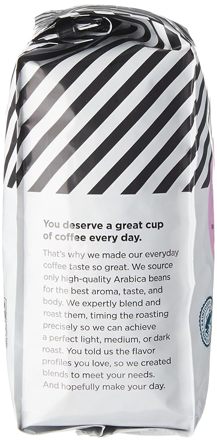AmazonFresh Donut Cafe Whole Bean Coffee, Medium Roast, 12 Ounce (Pack of 3)