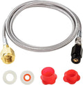 CO2 Tank CO2 Cylinder Direct Adapter with 60in Stainless Steel Hose, CGA320 to TR21-4 Carbonated Water Soda Maker Connector for Fizzi One Touch Jet Ninja Thirsti