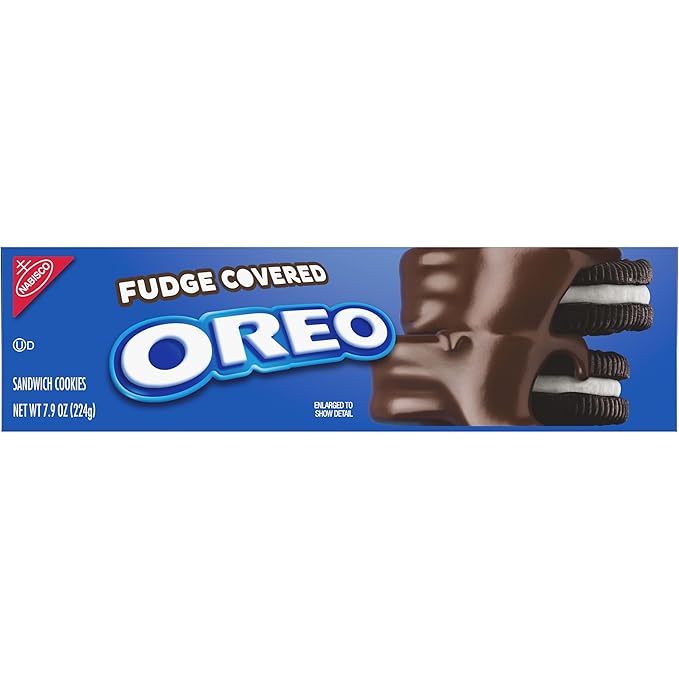 OREO Fudge Covered Chocolate Sandwich Cookies, Original Flavor, 12 - 7.9 oz Boxes