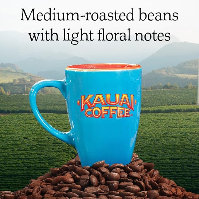 Kauai Coffee Koloa Estate Medium Roast - Whole Bean Coffee, 24 oz. Package (Pack of 2)