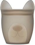 Zip Top Reusable 100% Silicone Baby + Kid Snack Containers- The only containers that stand up, stay open and zip shut! No Lids! Made in the USA - Gray Dog