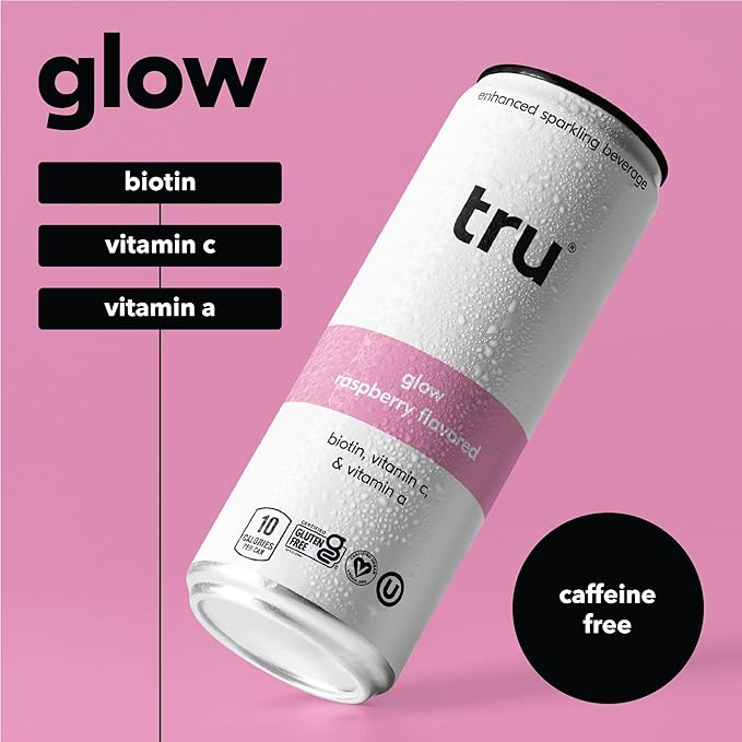 Tru Seltzer Sampler, Variety Pack of Sparkling Water with Real Fruit Juice, Functional Ingredients & Natural Flavors, Gluten Free, Vegan, Low Calorie, Caffeine Free Options, 12 FL OZ Cans, 7 Pack