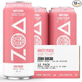 ZOA Zero Sugar Energy Drinks, White Peach - Sugar Free with Electrolytes, Healthy Vitamin C, Amino Acids, Essential B-Vitamins, and Caffeine from Green Tea - 16 Fl Oz (12-Pack)