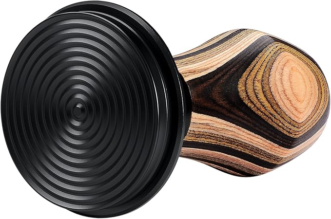 Normcore 51mm Coffee Tamper V4, Spring Loaded Tamper with Titanium PVD Coating Ripple Base, Espresso Tamper Fits 51 mm Portafilters, Colorful Wood Handle