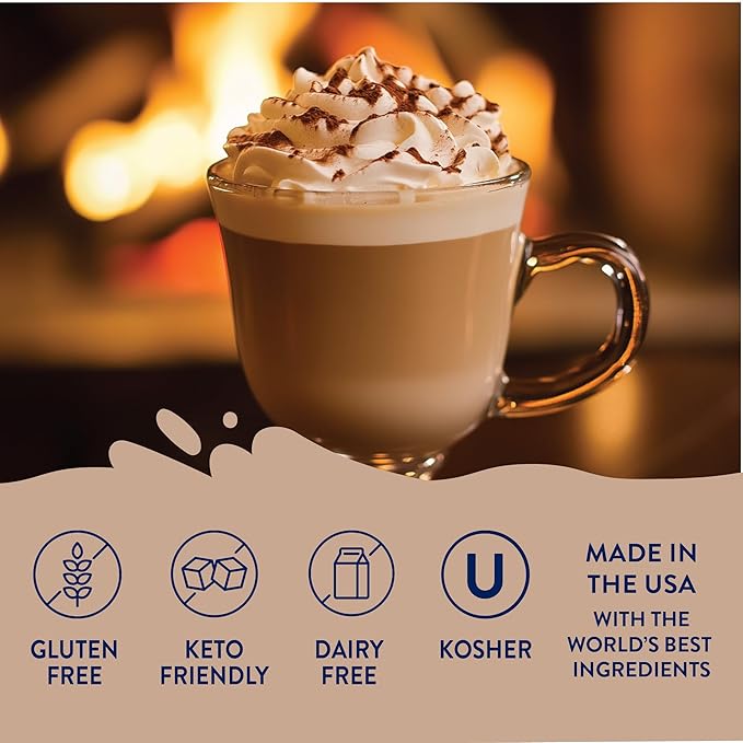 Jordan's Skinny Syrups Sugar Free Coffee Syrup, White Chocolate Mocha Flavor Mix, Zero Calorie Flavoring for Chai Latte, Protein Shake, Cocktail & More, Gluten Free, Keto Friendly, 25.4 Fl Oz, 1 Pack