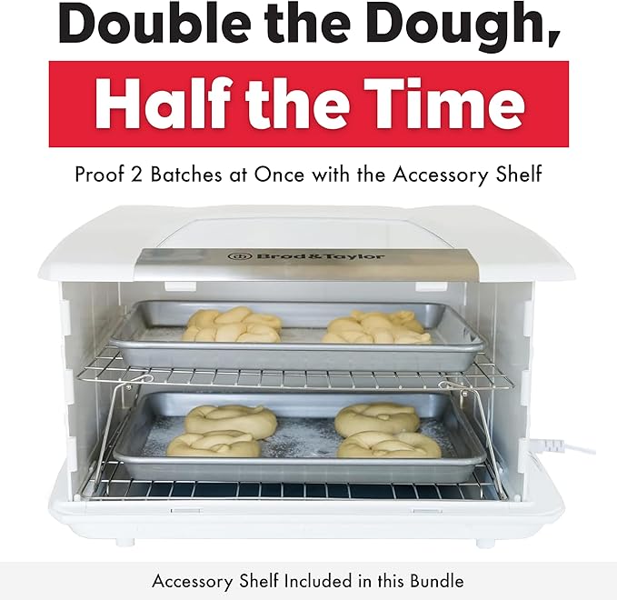 Brod & Taylor Folding Proofer & Slow Cooker (Proofer w/Accessory Shelf), White