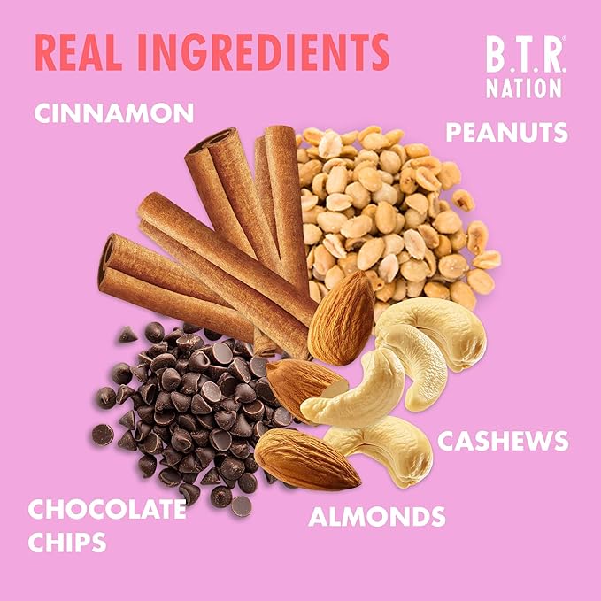B.T.R. Nation Superfood Keto Protein Bar - Plant Based Vegan Protein | (12 Pack) Variety Pack | Low Carb Food, Low Calorie, Gluten Free, No Sugar Alcohols, Boosted with Superfoods