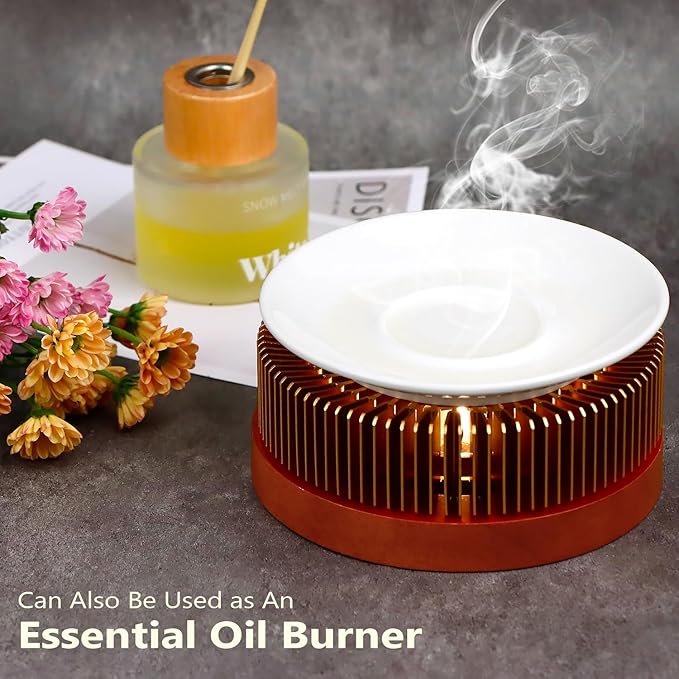 KAYCROWN Teapot Warmer, Tea Warmer with Tealight Holder, Teapot Heater for Heating Tea, Coffee, Milk, Food, Aluminum Alloy, Rose Gold