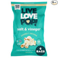 Live Love Pop Salt and Vinegar Flavored Gourmet Popcorn, 4.4 Oz (Pack of 6), Healthy Snack, Gluten Free, Vegan & Non-GMO, Mission Driven Munchies