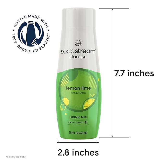 SodaStream Lemon Lime, 14.8 Fl Oz (Pack of 4)